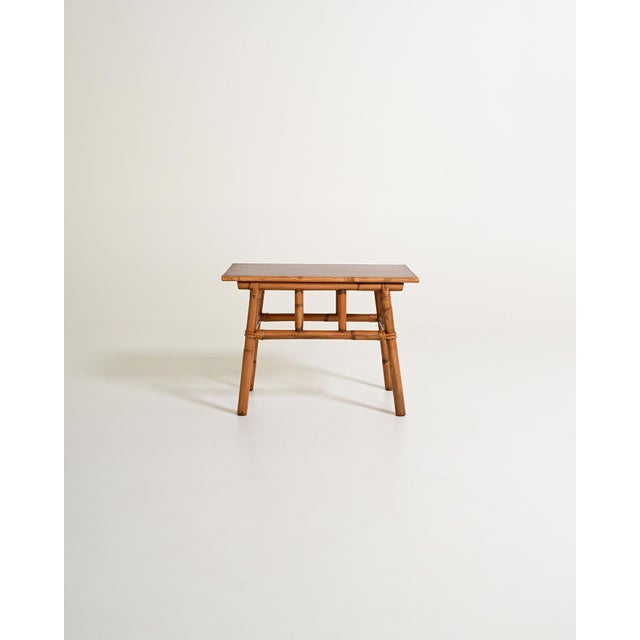 Bamboo and Wood Coffee Table, 1960s For Sale - Image 9 of 9