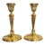 Mid 20th Century Pair of Polished Mottahedeh Brass Candlesticks For Sale