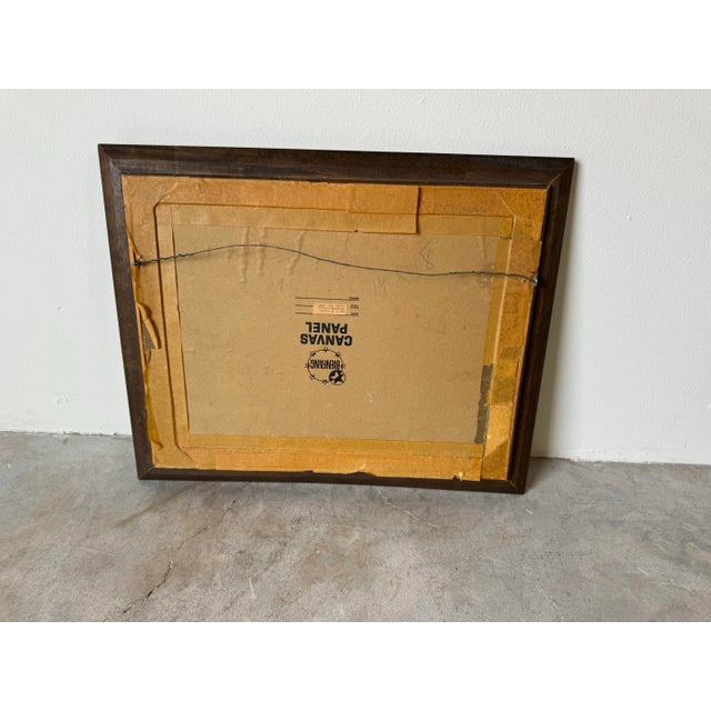 70's Mrs. c.a. Kercher Dayton, Ohio Vintage Autumn River Landscape Painting, Framed For Sale - Image 12 of 12