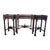 Chinese/Asian Chippendale Style Wood-Carved Fretwork Tea Table and 2 Side Table Set of 3 For Sale