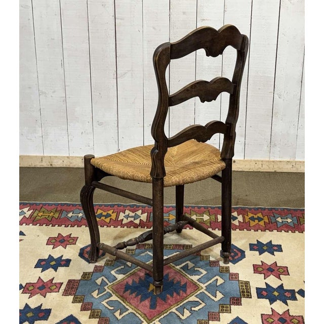 Louis XV Style Chairs in Beechwood with Straw Seats, Set of 7 For Sale - Image 17 of 18