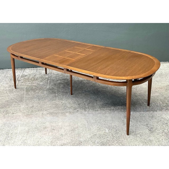 Wood Vintage MCM Extendable Dining Table For Sale - Image 7 of 12