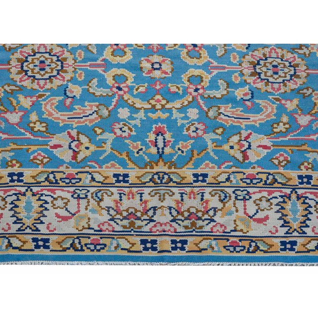 Sky Blue Vintage Balkhan Kilim Rug For Sale - Image 8 of 12
