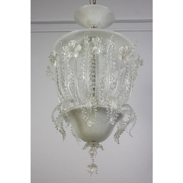 Art Deco Murano Glass Chandelier attributed to Ercole Barovier, 1930s For Sale - Image 6 of 17