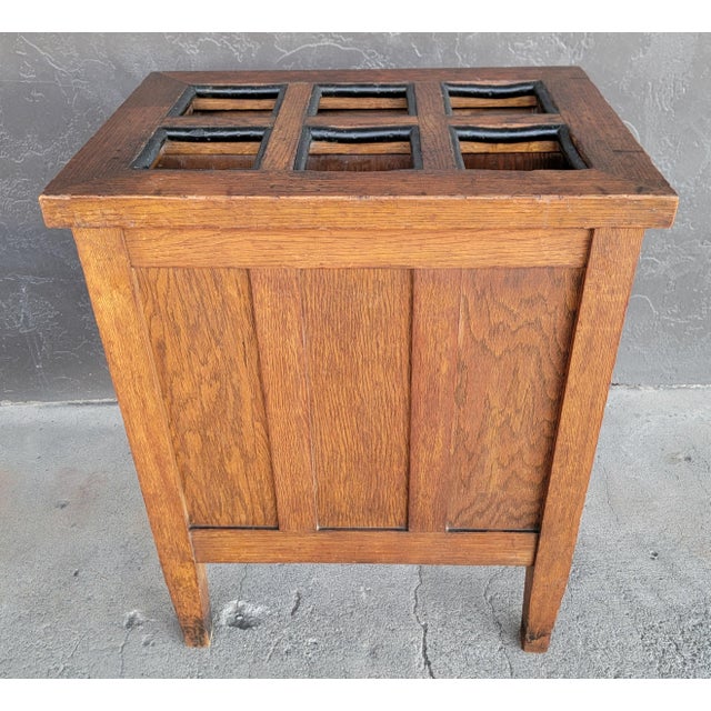 Billiards Cue Stick Keeper Mission Oak Era Early 1900's For Sale - Image 15 of 16