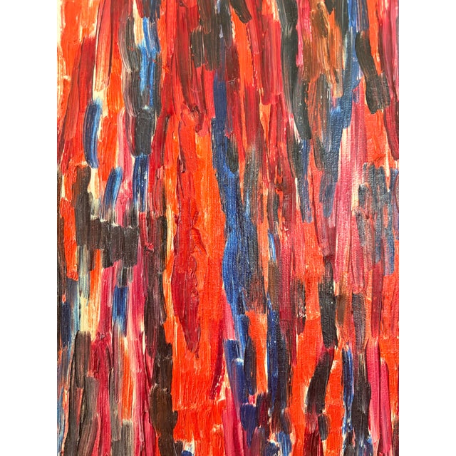Mid 20th Century Original Mid-Century Modern Abstract Oil Painting, Framed For Sale - Image 10 of 13