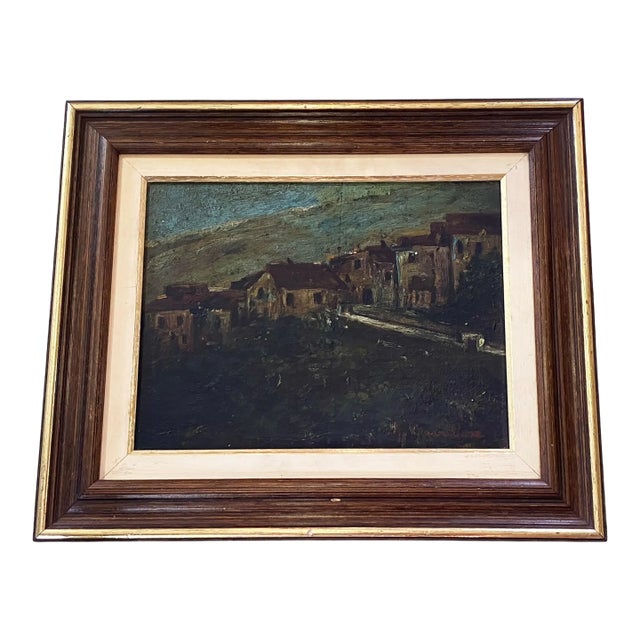 Old Oil on Wood Painting by the Brazilian Artist Jose Cavaliere For Sale