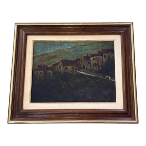 Old Oil on Wood Painting by the Brazilian Artist Jose Cavaliere