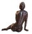 Beautiful hand cast bronze sculpture of a seated nude woman, done in a loose, expressive, impressionistic style. The...