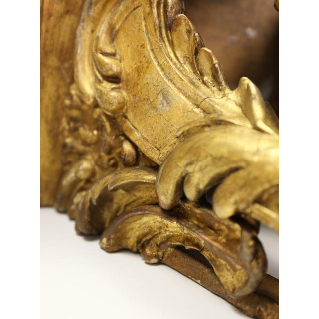 Antique 19th Century Rococo Revival Giltwood Wall Brackets, 1880, Set of 2 For Sale - Image 18 of 18