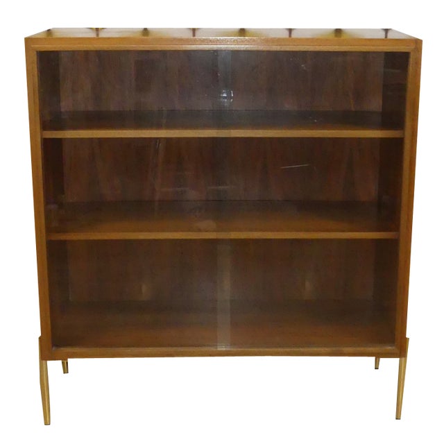 Chest of Drawers in Walnut and Glass, 1960s For Sale