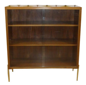 Chest of Drawers in Walnut and Glass, 1960s