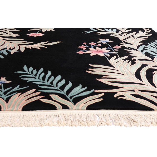 Black Vintage Chinese Art Deco Rug, 05'06 X 08'07 For Sale - Image 4 of 10