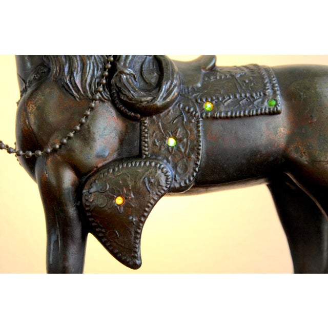 Vintage Mid-Century Western Horse Tv Lamp With Jeweled Saddle Accent, Circa 1950s–1960s For Sale - Image 10 of 13