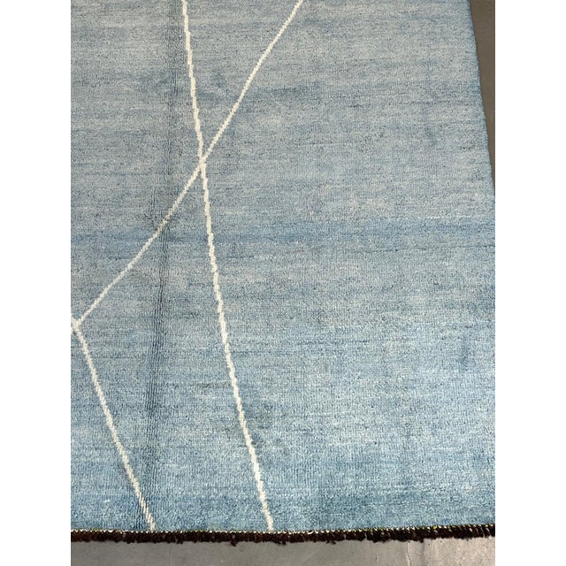 Islamic Morrocan Style Hand Made Wool Rug For Sale - Image 3 of 5