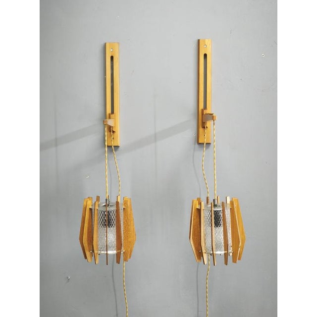 Adjustable Swing Arm Wall Lamps from Dřevo Humpolec, 1960s, Set of 2 For Sale - Image 15 of 17