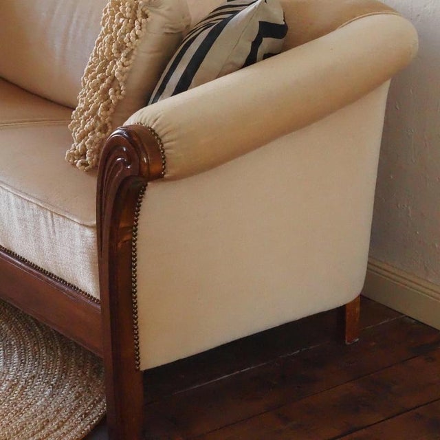 Art Deco Two-Seater Sofa with Curved Armrests, 1930 For Sale - Image 6 of 15