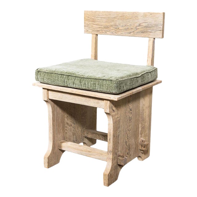 Antique Oak Plank Chair For Sale