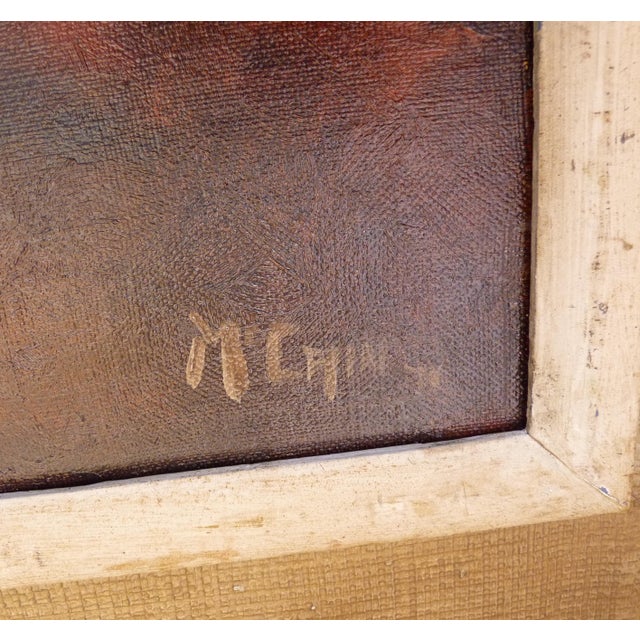 Large 1976 Buck McCain "Escaped" Cowboy Scene Oil on Canvas Original Western Frame, Signed & Inscribed Western Art For Sale - Image 9 of 12