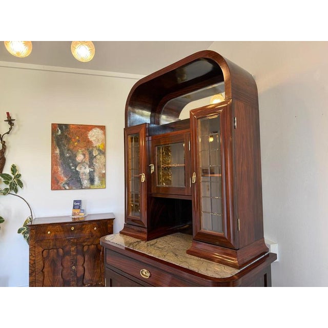 Art Nouveau Cabinet in Mahogany, 1890s For Sale - Image 6 of 14