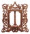 Folk Art Fretwork Wood Frame for Picture or Mirror With Griffins Fits 9 1/4" X 7" For Sale