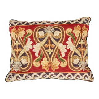 Vintage Wool Needlework Cushion For Sale