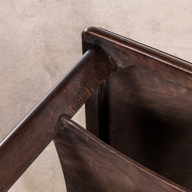 Mid-Century Square Ebony Occasional Table with Shelf, 1970s For Sale - Image 6 of 7