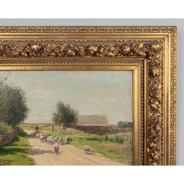 Wood 19th Century Pastoral Painting by Alfred Bryan Wall For Sale - Image 7 of 13