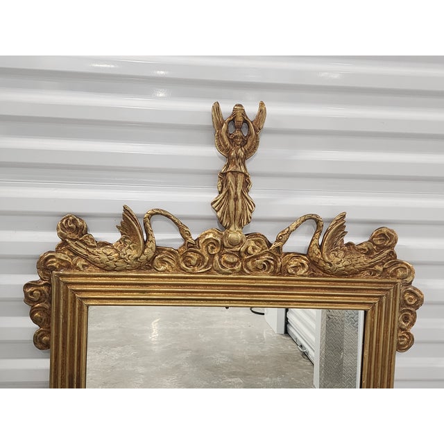 Traditional Antique Late 19th Century Empire Style Gilded Mirror From the Waldorf Astoria Hotel Nyc For Sale - Image 3 of 18