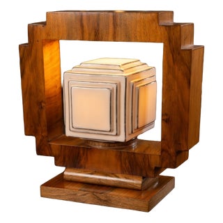 Art Deco Table Lamp, Poland, 1950s For Sale