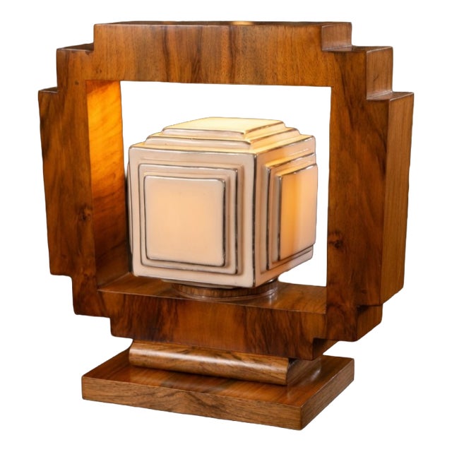 Art Deco Table Lamp, Poland, 1950s For Sale
