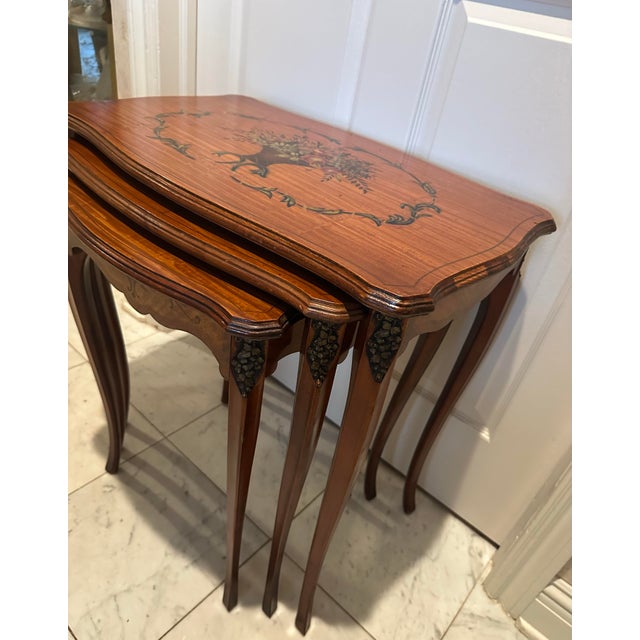1940s 1940’s Adams Style Nesting Tables For Sale - Image 5 of 9
