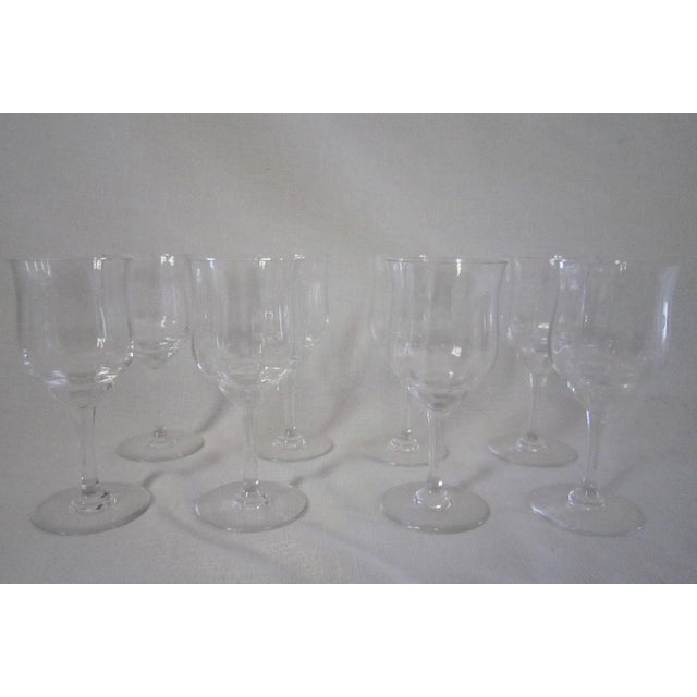 Glass 1940's Etched Crystal Wine Goblets - Set of 12 For Sale - Image 7 of 8