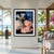 Delicate translucent petals unfold in luminous layers of ivory, blush, and deep azure blue, their flowing textures and...