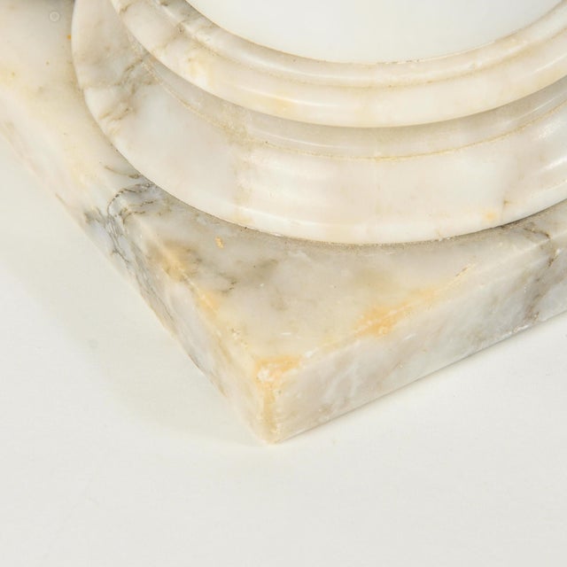 Vintage Marble Column Lamp Italian Neoclassical Statement Lamp For Sale - Image 12 of 15