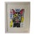 Contemporary Neo-Expressionist Dog Portrait Limited Edition Print. Basquiat Inspired Mixed Media Style Artist CathyV For Sale