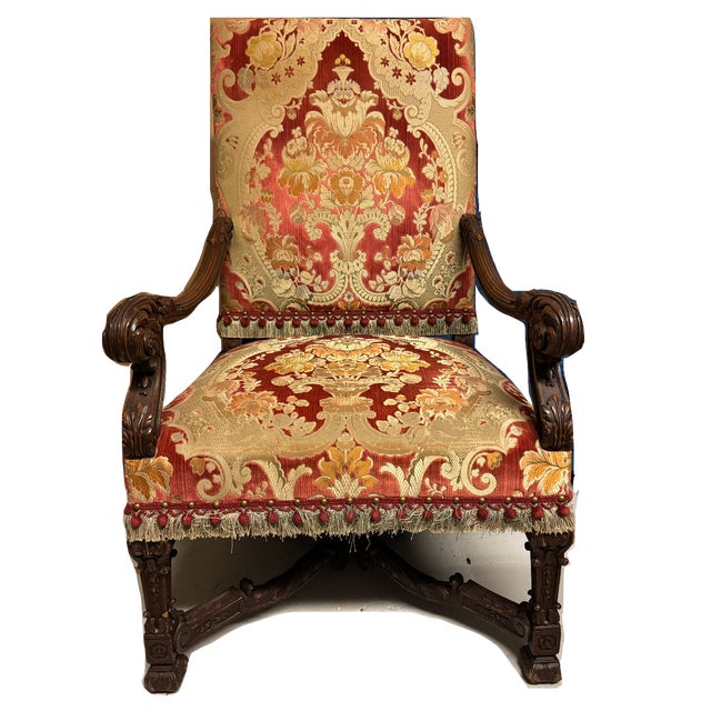These mid 19th century, Louis XIV style Armchairs are stunning collector’s pieces for those who appreciate fine antique...