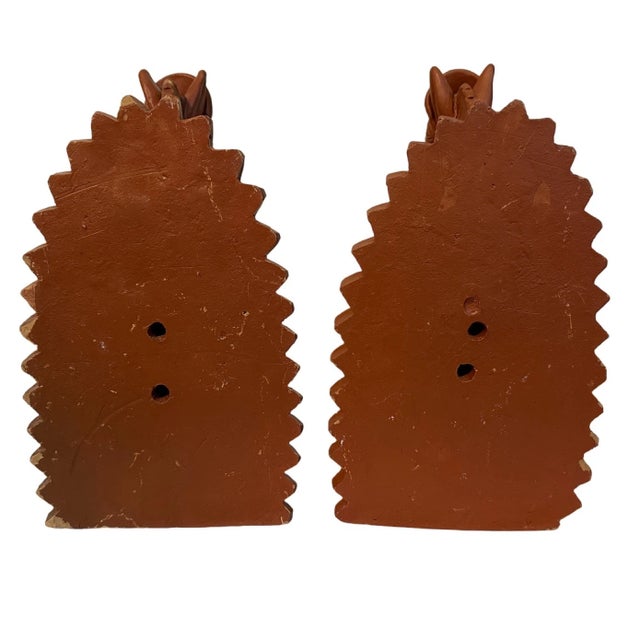 Mid 20th Century Vintage Asian Hand-Crafted Terracotta Horse Bookends - Pair For Sale - Image 5 of 6