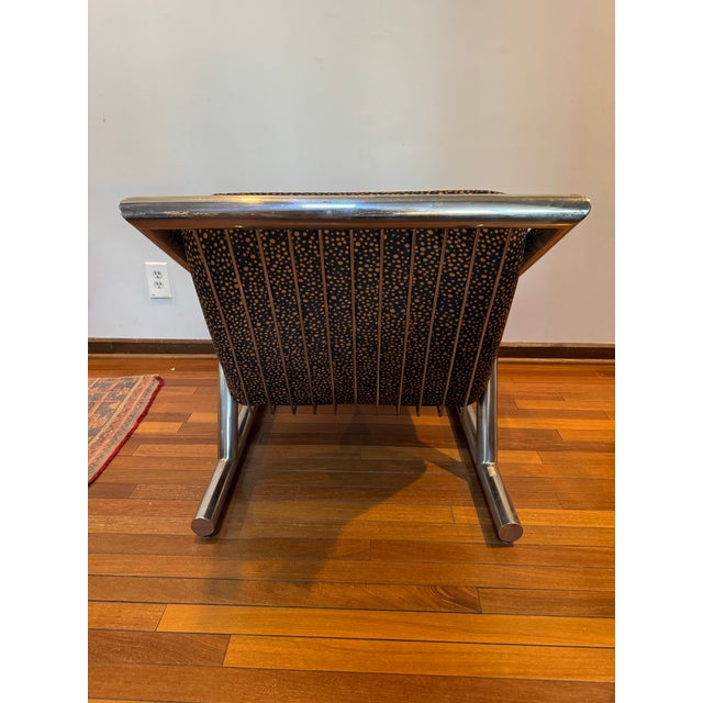 Plato Ginello Lounge Chairs, Pair – Institutional Modern, Chrome Frame, C. 1960s For Sale In Louisville - Image 6 of 12