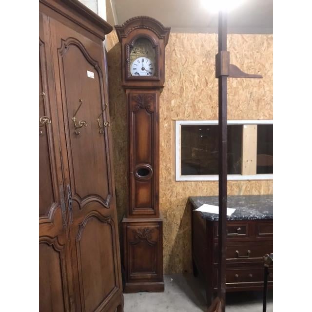 Vintage Cherry Grandfather Clock For Sale - Image 5 of 5