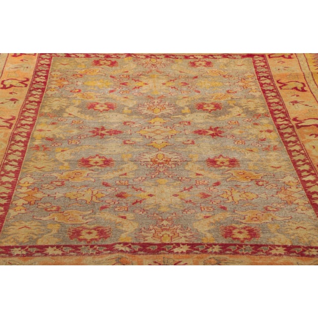 Mid 20th Century Vintage Turkish Oushak Rug - 04'06 X 06'00 For Sale - Image 4 of 9