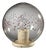 Clear Glass Table Lamp with Red Glass and Travertine Marble Base from La Murrina, 1970s For Sale