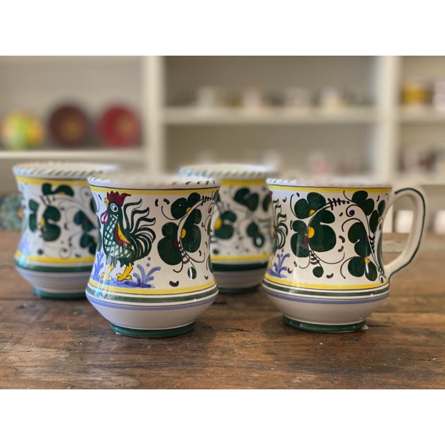 Green Orvieto Curved Mug, Set of 4 For Sale - Image 8 of 9