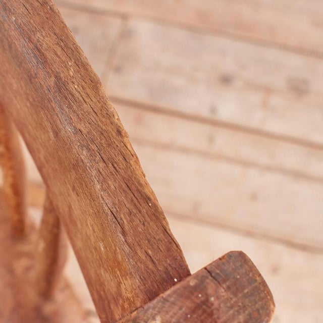 Brown Vintage Farmhouse Kitchen Chair For Sale - Image 8 of 9