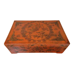 Antique Chinese Food Presentation Red & Gilt Box