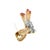 Early 21st Century Retro 14k Yellow Gold & Platinum Diamond Ruby Floral Ribbon Bow Brooch For Sale - Image 5 of 11