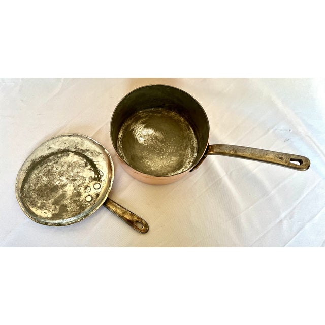 Vintage Jones Brothers Copper Pan With Lid For Sale - Image 11 of 12