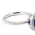 Metal Ladies 18k White Gold 2.16ctw Gia Sri Lanka Sapphire Halo Diamond Cocktail Ring, Size 5.25 For Sale - Image 7 of 9
