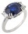 Vintage Gia 4.95 Carat Ceylon Sapphire Diamond Platinum Ring, Size 7.25 For Sale