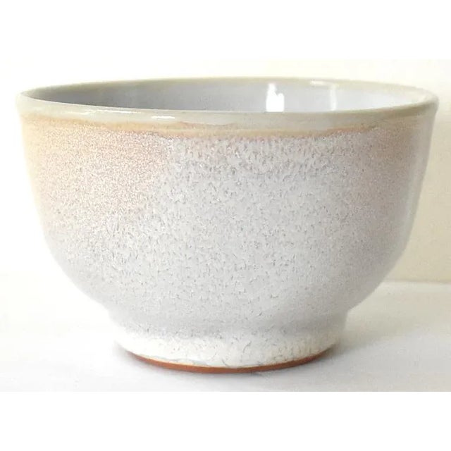 Early 21st Century Art Pottery Pale Blue and White Bowl For Sale In San Francisco - Image 6 of 6